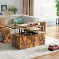 Lift Top Coffee Table 3 in 1 Multi Coffee Table with 4 Bench 39.4