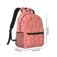 thumbnail image 2 of Salouo Red Pretty Flowers Print Laptop Backpack 16.5'' Daypack Carry On Backpack for Men Women Outdoor Bag Laptop Sleeve and Dual for Weekender/Business/Hiking-One Size, 2 of 6