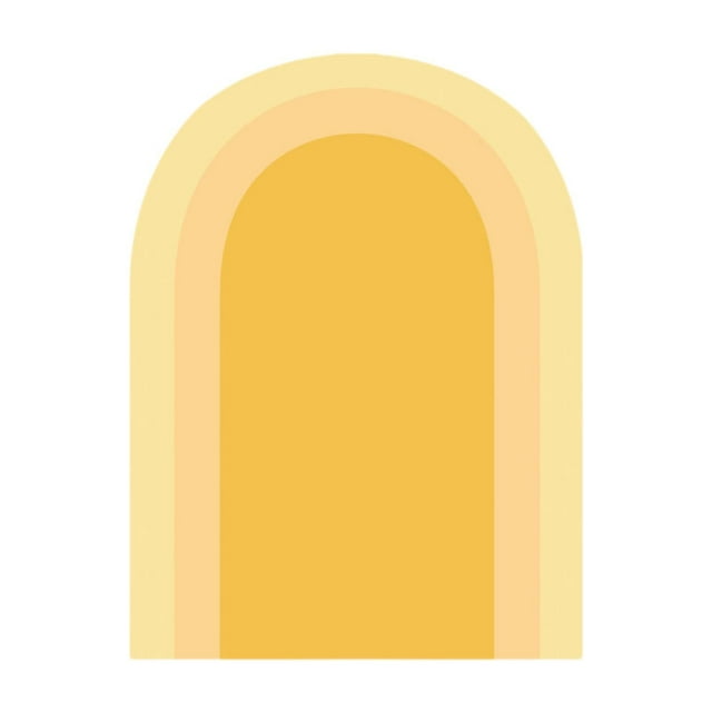 Papel tapiz de PVC, calcomanía de pared con arco, autoadhesiva, 31,5 x 19,7 pulgadas Amarillo