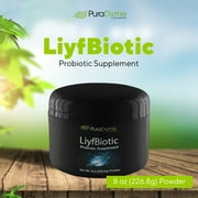 PuraDyme LiyfBiotic Probiotic Powder, Digestive Supplement for Adults (8oz)