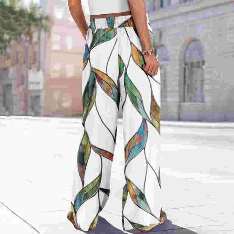 Palazzo Pants For Women Summer Boho Wide Leg Pants For Women High