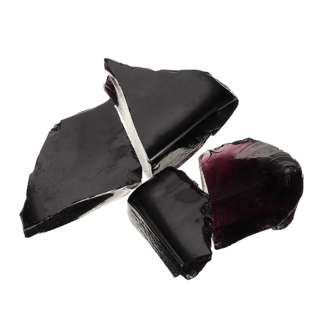 Uxcell Fire Glass for Fire Pit, 1.97"-3.15" High Luster Reflective Glass Rocks, Purple