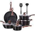 thumbnail image 1 of Juego de utensilios de cocina Kitchen Academy Induction, antiadherentes, 12 unidades, negro, 1 of 7