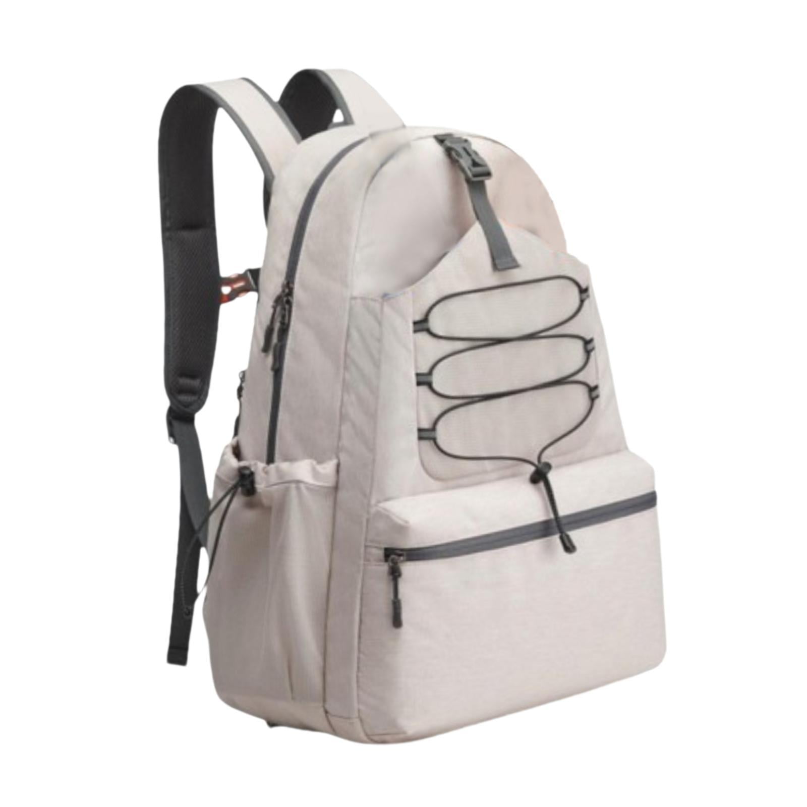 Baoblaze Tennis Bag Adjustable Strap Lightweight Large Capacity Pickleball Racket Bag Beige