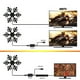 thumbnail image 5 of Forma de copos de nieve 120 millas DVB-T2 DAB/FM Digital Freeview Antena de TV HDTV para interiores (negro), 5 of 8