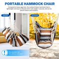 thumbnail image 2 of Livhil Hammock Chair Hammock Swing Chair Hanging Swing, Max 300 lbs Portable Hanging Hammock Chair with Pocket- Perfect for Outdoor, Home, Bedroom, Patio, Yard  (Khaki), Polyester I Cotton, 2 of 7