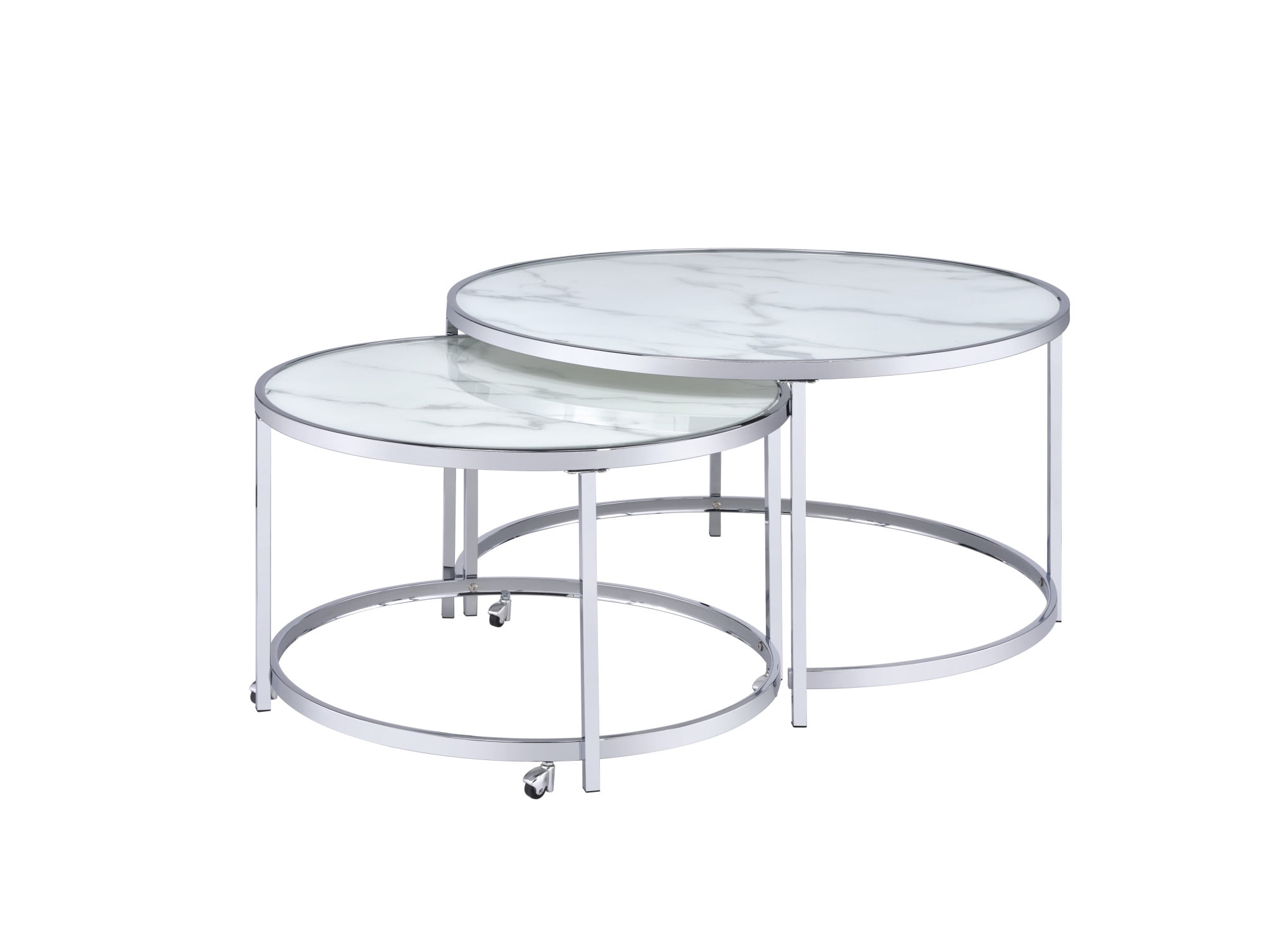 Steve Silver Rayne Faux Marble Nesting Coffee Tables
