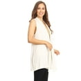 thumbnail image 3 of Women's Sleeveless Draped Open Front Cardigan Vest, 3 of 4