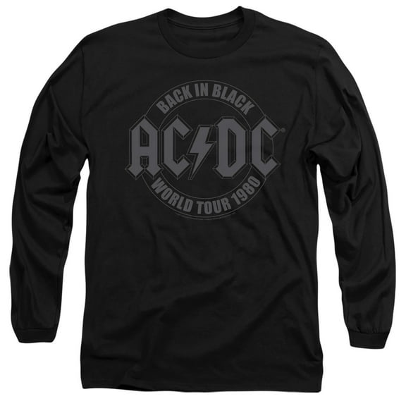 AC/DC Tour Emblem Unisex Adult Long-Sleeve T-Shirt Black