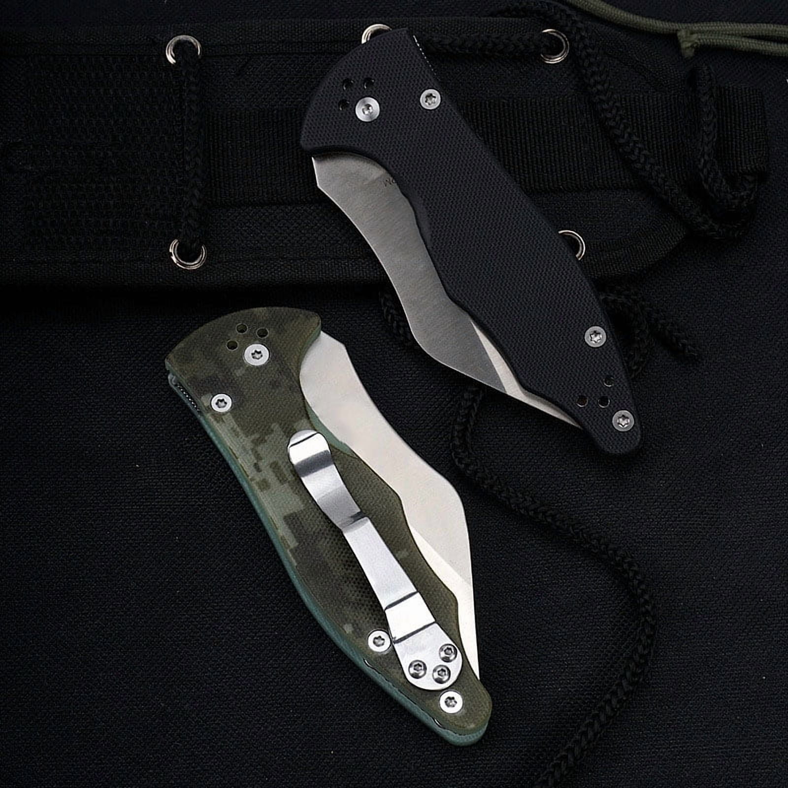 Tactical Survival Hunting Camping Pocket Folding Knife, Blade G10 Handle knives Outdoor EDC Tool