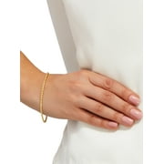 Brilliance Fine Jewelry 10K Yellow Gold 2.5mm Glitter Rope Bracelet,7.5