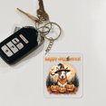 thumbnail image 4 of Happy Halloween Bull Terrier Witches Hat Pumpkin Carving Acrylic Keychain Bully Dog Lovers Gifts Idea Collar Charm Tag Keyring - 02019, 4 of 5
