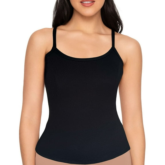 Camiseta Ilusion para Dama, con Bies Rib Negro Talla TG