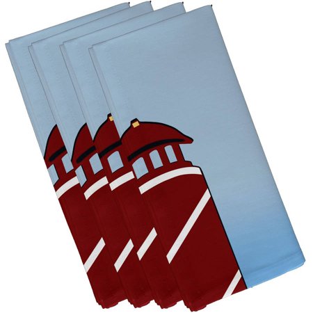 Simply Daisy 19  x 19  Safe Harbor (Navy One) Geometric Print Napkins  Set of 4