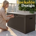thumbnail image 4 of Homall 100 Gallon Outdoor Box Deck Plastic Resin Storage Box, Dark Brown, 4 of 7