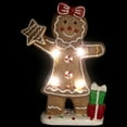 thumbnail image 3 of Lighted Gingerbread Cookie Girl Christmas Decoration - 14.5", 3 of 7