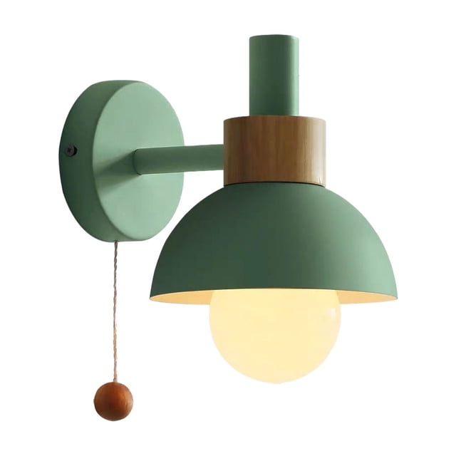 Inteprter Decorar la habitación con luz nórdica moderna fácil instalación lámpara de luz nórdica de pared de hierro ligera moderna Iluminación y accesorios verde