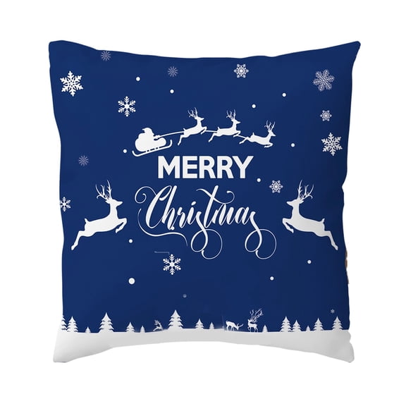 Christmas Pillow Case - Pillow Cover, Super Soft Short Plush Fabric, Hidden Zipper Cushion Cover, Festive Home Decor, Durable Easy-Care