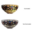 thumbnail image 3 of CHLOE Lighting SERENITY Victorian Tiffany-style Black 1 Light Wall Sconce 12" Wide, 3 of 5