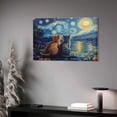 thumbnail image 6 of AIOE Van Gogh Starry Night With Cartoon Cats Canvas Wall Art Night Starry Pictures Paintings Wall Decor, Animal Cats Artworks for Bedroom Living Room Wall Decor Frame: 12x8in, 6 of 7