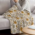 thumbnail image 3 of Fall Floral Blanket Soft Cozy Warm Throw Blanket for Couch, Plush Fuzzy Flannel Fleece Blankets for Sofa, Vintage Farmhouse Botanical Leaves Flowers Bed Blankets Lightweight Gifts for Women, 40"x60", 3 of 9