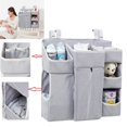 thumbnail image 1 of Multi-Function Hanging Foldable Baby Bed Organizer Nursing Storage Bag Holder Diaper Stacker Portable Dual Layer Baby Bed Setblue 1 He Qiyong unisex, 1 of 1