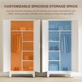thumbnail image 4 of 71" Tall Metal Wardrobe Closet with Adjustable Shelves and Hanging Rod, 2 Doors Office Storage Locker Cabinet for Home, Office, Bedroom, Laundry Room, White, 4 of 6