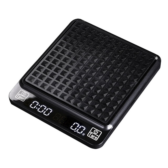 Báscula de Café Digital con Temporizador, Báscula de Café Recargable con Temporizador para Café Vertido y de , 3 Kg/0,1 G
