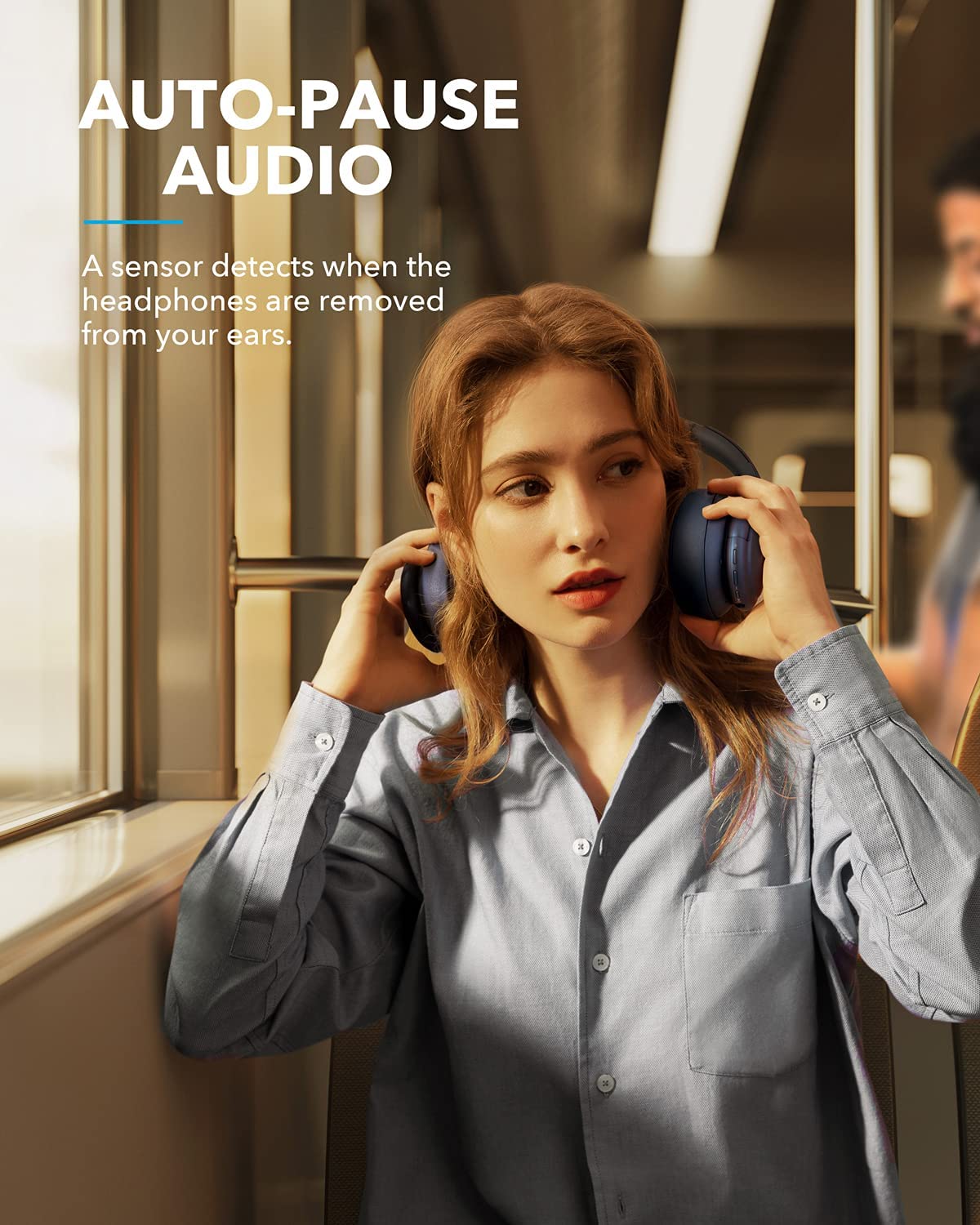 Soundcore by Anker Life Q35 Wireless Headphones over Ear Bluetooth Headset Active Noise Cancelling, Obsidian Blue - image 4 of 7