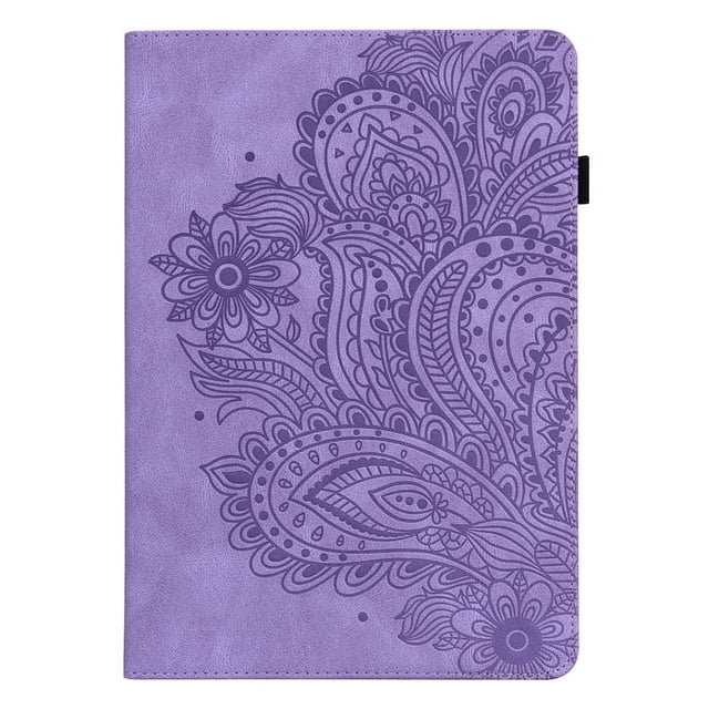 Pour Amazon Fire Max 11 2023 Étui Pliant Support Intelligent Étui en Cuir PU pour Tablette pour Fire Max 11 Pouces Fire Max 11 Étui pour Tablette purple-flower pour Fire Max 11 2023