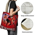 thumbnail image 3 of The Incredibles Bolso de tela con estampado de lienzo para mujer, bolsa de compras reutilizable y estética, con cremallera interior, regalo para mujer,38*45cm., 3 of 6