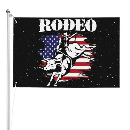 Us Rodeo Double Sided Flag 2x3ft For Home/Company/Indoor Outdoor Decoration Flag 100% Polyester Banner