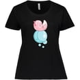 thumbnail image 3 of Inktastic Cute Axolotl Sitting on a Bubble Women's Plus Size T-Shirt, 3 of 5