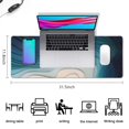 thumbnail image 5 of Transform Your Gaming Setup with Our Japanese Blue & White Wave XL Mouse Pad - Non-Slip Rubber Base, Stitched Edges, Large Size, 31.5 X 11.8 Inch, 5 of 7