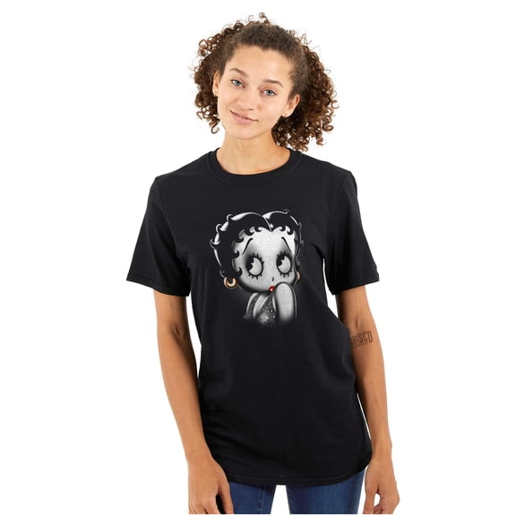 Betty Boop Old School Flapper Cartoon Women's Graphic T Shirt Tees Brisco Brands S