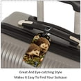 thumbnail image 3 of Square 2Pack PU Leather Hedgehog Cruise Luggage Tag with Privacy Cover and Name ID Tag for Travel Handbags Backpacks Luggage Tags, 3 of 6