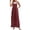 Wine, variant on HXWCHs formal Event Jumpsuits Women's Casual Solid Strap Romper Playsuit with Pockets and Button Front Long Jumpsuit L Light Blue
