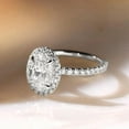 thumbnail image 2 of solitaire jewels 2.5CT Oval Moissanite Halo Engagement Ring For Women, 10K White Gold, 2 of 4