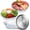Clear, variant on Chilled Serving Tray for Parties with Compartments Ice Chilled Party Platter Charcuterie Board Cold Dish Dip for Fruit Seafood Vegetable Appetizer Shrimp Cocktail