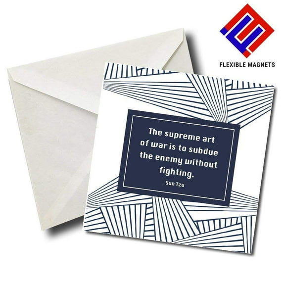 Sun Tzu Inspirational Quote Magnet for refrigerator. Great Gift! By Flexible Magnets