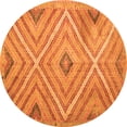 thumbnail image 1 of Ahgly Company Indoor Round Southwestern Orange Country Area Rugs, 4' Round, 1 of 1