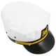 thumbnail image 5 of KAKOWELY Gorra azul marino ajustable blanca para hombre y mujer, ideal para fiestas en yates, disfraces de marinero, aventuras al aire libre, gorra de capitán de yate azul marino y blanca., 5 of 5