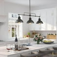 thumbnail image 6 of LNC 3-Light Brushed Black Farmhouse Kitchen Island Pendant Lighting,35.7"L x 9"W x 11.5"H, 6 of 13