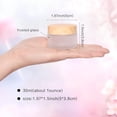 thumbnail image 3 of 30 Gram/ml Glass Cosmetic Containers with lids，Round Frosted Glass Jars with Leakproof lids,Small Empty Glass Sample Jars for Makeup Lip Scrub Balm Lotions Sample Eye Creams DIY (4 PACK 30ML), 3 of 9