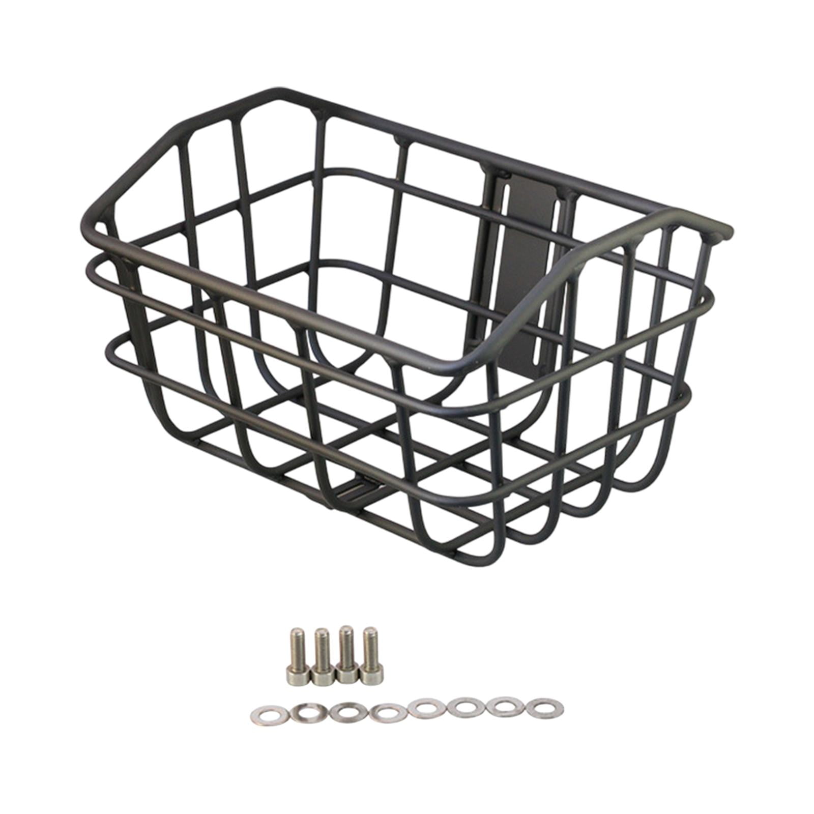 Baoblaze Bike Basket Cargo Basket Front Easily Install Sturdy Construction Large Capacity Accessories Black for People Women Men Bikes