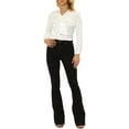 thumbnail image 4 of INSPIRE CHIC Women's Unique Dotted Work Long Sleeve Tie Neck Blouse White S, 4 of 5