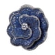 thumbnail image 3 of Anillos abiertos de flores, anillos de dedo con circonitas cúbicas grandes para fiesta, boda, aniversario Azul, 3 of 9