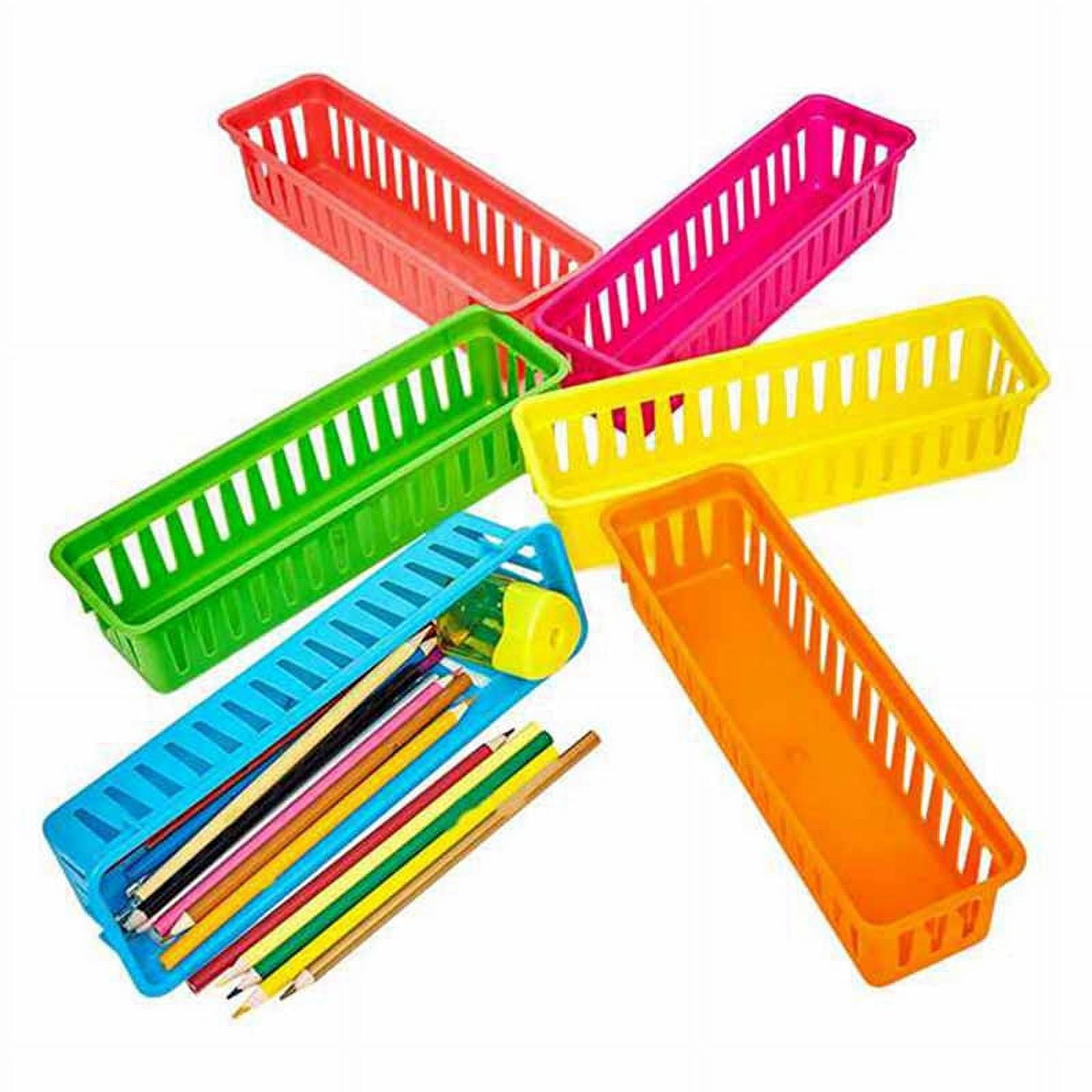 Classroom Pencil Organizer Pencil Basket or Crayon Basket, Colors, Random Colors (30 Pack)