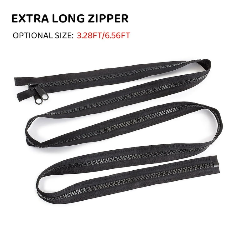  #10 White Separating Plastic Zippers 36 Inch Heavy Duty Resin  Sewing Zipper with Double Pull Slider for Sewing Crafts,Sleeping  Bag,Boat,Canvas,Trampoline,Tent,(36”2PCS) SHUNLI