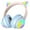 Pink & Blue, variant on Kid Odyssey Kids Bluetooth Headphones for Girls, Wireless & Wired Kids Headphones with Cat Ears, Colorful LED Lights, 50H Playtime, 84/94dB Volume Limited, Back to School Season Gifts for Kids, Blue